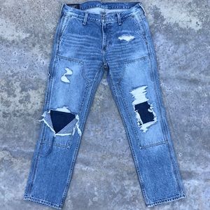 A&F Destroyed Carpenter Jeans